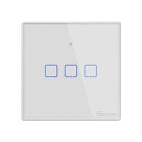 Sonoff T2 Touch 86mm 1 gang 3 manier gehard glaspaneel muur schakelaar Smart Home licht Touch switch compatibel met Alexa en Google Home AC 100V-240 - thumbnail