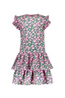 B.Nosy zomer jurk meisjes - groen/roze AOP - Delphi - thumbnail
