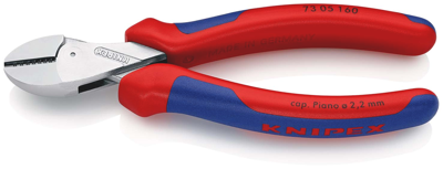 Knipex X-Cut® Compacte Zijsnijtang | 160 mm Lengte | Grote Krachtoverbrenging | Meer-Componentengrepen - 73 05 160 SB