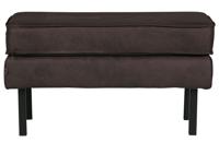 WOOOD Hocker 'Rodeo' Eco leder, kleur Zwart - thumbnail