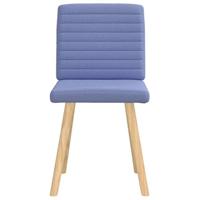 Eetkamerstoelen 2 st stof jeansblauw - thumbnail