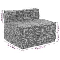 VidaXL Modulair bank lichtgrijs 70 x 70 x 56 cm stof - thumbnail