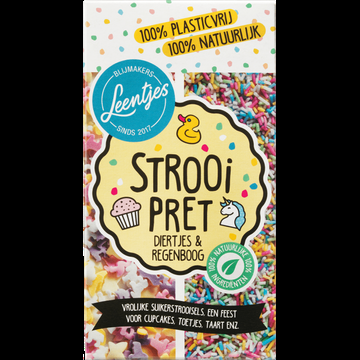 Leentjes Strooi Pret Diertjes & Regenboog 120 g bij Jumbo