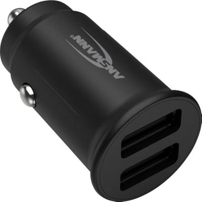 Ansmann InCar Charger CC212 USB-oplader 12 W 2x USB-A Zwart Auto, Vrachtwagen
