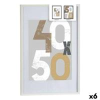 Fotolijsten Gift Decor Wit polyestyreen Plastic Hout MDF 50 x 70 cm (6 Stuks) - thumbnail
