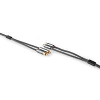 Stereo-Audiokabel | 2x RCA Male - 2x RCA Female | Gun Metal Grey | Gevlochten kabel - thumbnail