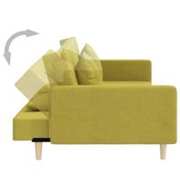 Slaapbank 2-zits met 2 kussens stof groen - thumbnail