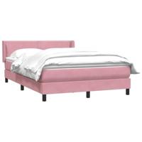 Boxspring met matras fluweel roze 160x220 cm - thumbnail