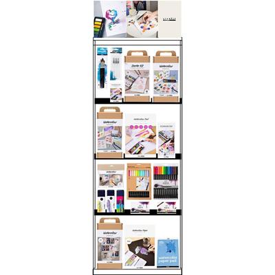 Creativ Company Vloerdisplay, ongemonteerd, category, aquarel, volwassene, h: 1580 mm, l: 600 mm, b: 400 mm, 176 eenh./ 1 stuk Creativ Company Vloerdisplay, ongemonteerd, category, aquarel, volwassene, h: 1580 mm, l: 600 mm, b: 400 mm, 176 eenh./ 1 stuk