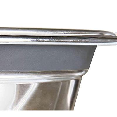 TRIXIE VOER / WATERBAK-SET KLAPPERBESCHERMING RVS / METAAL GRIJS 2X900 ML