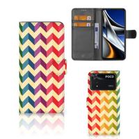 Xiaomi Poco X4 Pro 5G | Telefoon Hoesje | Zigzag Multi Color - thumbnail