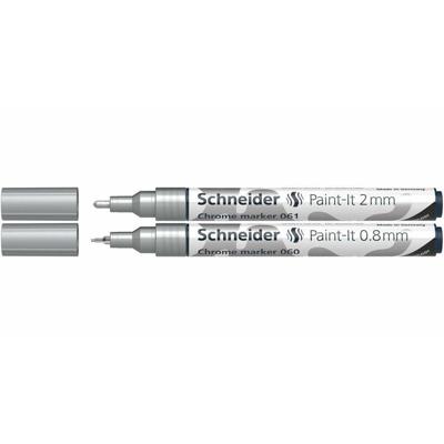 Viltstift Schneider Paint-it 060 - 061 2.0mm en 0.8mm mtl chrome 2st