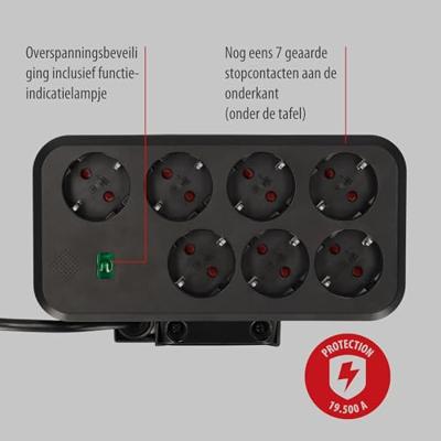 Brennenstuhl 1153580210 Estilo Duplex PDU Bureau Stekkerdoos | 1x USB-C PD | 1x USB-A | 9x Type F Stopcontacten | Overspanningsbeveiliging