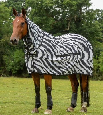 Bucas Sweet-itch Zebra deken zwart/wit maat:155 / 6'7 Bucas Sweet-itch Zebra deken zwart/wit maat:155 / 6'7