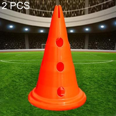 2 stuks multifunctioneel opleiding geperforeerde wegversperring ronde onderkant teken Barrel(Orange)