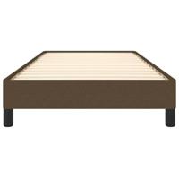 Bedframe zonder matras 90x190 cm stof donkerbruin - thumbnail
