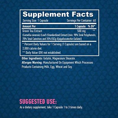 Green Tea Extract 500mg Haya Labs 60caps