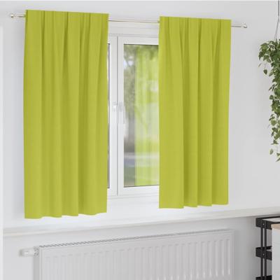 Gordijnen met gordijnen 2 pcs Appelgroen Polyester Gordijnen met gordijnen 2 pcs Appelgroen Polyester