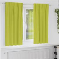 Gordijnen met gordijnen 2 pcs Appelgroen Polyester - thumbnail