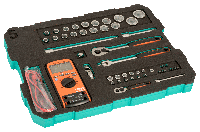 Bahco Foaminlay voor 4750RCHDW01 met doppen en toebehoren 1/4" & 1/2" en multimeter - 51-delig - FF2C01 - thumbnail