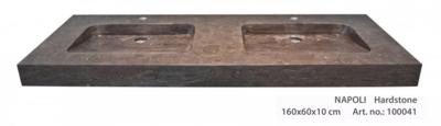 BWH Design Napoli hardsteen wastafel zwart 160 cm