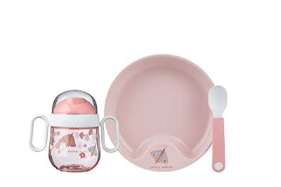 Mepal servies little dutch flowers and butterflies 3-delig roze