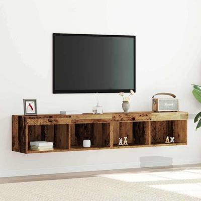 TV-kast 2 pcs Oud hout 80 x 30 x 30 cm Bewerkt hout
