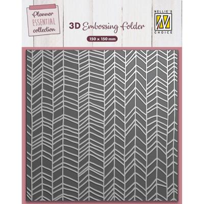 Nellie's Choice • 3d embossing folder achtergrond chevron 15x15cm