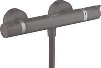 Hansgrohe Opbouw Douchethermostaat Ecostat Comfort Geborsteld Zwart Chroom - thumbnail