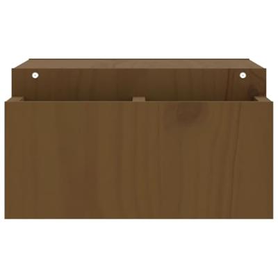 Monitorstandaard 70x27,5x15 cm massief grenenhout honingbruin