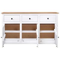 Dressoir Panama Range 135x40x80 cm massief grenenhout wit - thumbnail