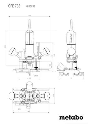 Metabo OFE 738 Groen, Zilver 27000 RPM 710 W - thumbnail