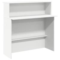 Receptiebalie 100x50x103,5 cm bewerkt hout wit - thumbnail