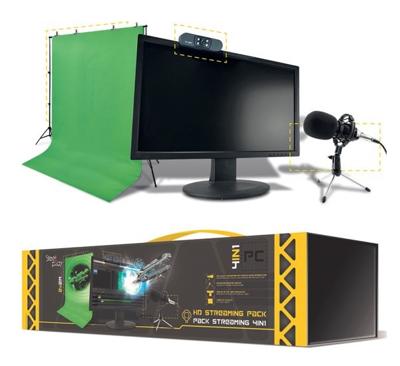 Steelplay Pro HD Streamers Pack 4 in 1 - green screen 2 m x 2 m
