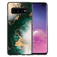 Gripcase voor Samsung Galaxy S10+ Marmer Groen - thumbnail