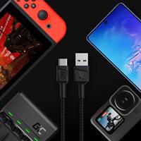 Green Cell KABGC25 USB-kabel 0,3 m USB A USB C Zwart - thumbnail