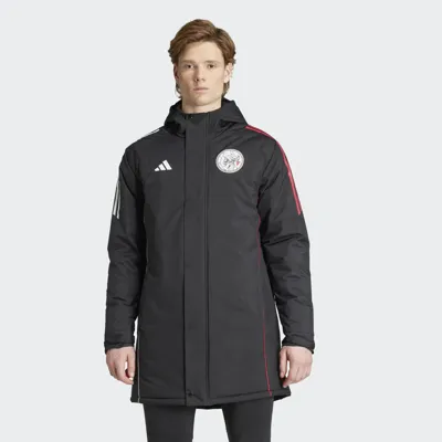 Ajax Parka Winterjas Senior 2025/2026 - Maat XL - Kleur: RoodZwart | Soccerfanshop