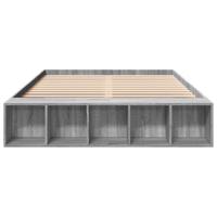 Bedframe bewerkt hout grijs sonoma eikenkleurig 150x200 cm - thumbnail