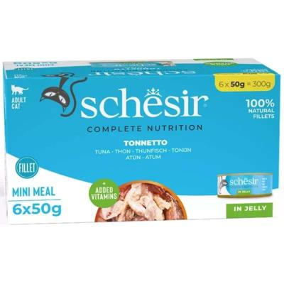 SCHESIR Tonijn in gelei - nat kattenvoer - 6x50g