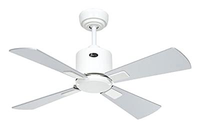 CasaFan ECO NEO III 92 WE-WN/SI WiFi Flügel Wenge/silber Plafondventilator 12 W (Ø x h) 92 cm x 360 mm Wit Met afstandsbediening, Timer, Met wintermodus,