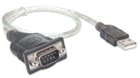 Manhattan USB 1.1 Adapter [1x USB 1.1 stekker A - 1x D-sub stekker 9-polig] 205146 45.00 cm Vergulde steekcontacten - thumbnail