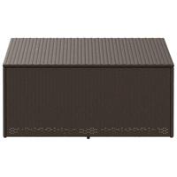 Tuinbox 110x50x58 cm poly rattan bruin - thumbnail