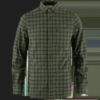 Fjallraven Övik Flannel Heren Overhemd Laurel Green-Indigo Blue M - thumbnail