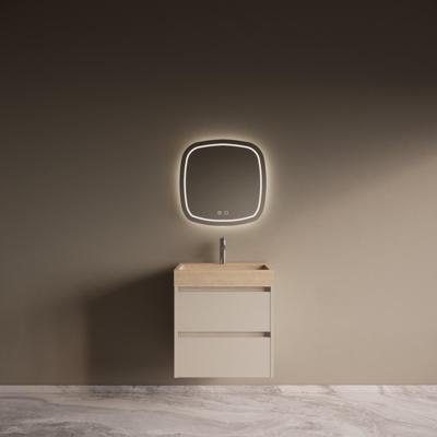 Badmeubelset Riga Travertin met Wastafel 60 cm Kasjmier