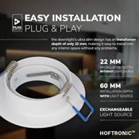 3x Pittsburg LED Inbouwspots - 4W 345lm - 6500K - Dimbaar Kantelbaar - Wit - thumbnail