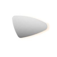 INK SP22 Spiegel - 120x4x70cm - organisch - in stalen kader - rechts aluminium wit mat 8409221 - thumbnail