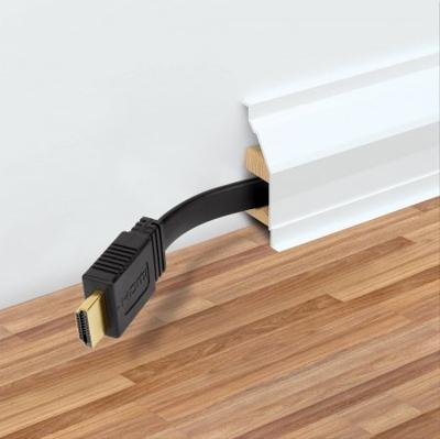 Manhattan HDMI Aansluitkabel HDMI-A-stekker, HDMI-A-stekker 15.00 m Zwart 355650 4K UHD, Afgeschermd (dubbel), Plat, Platte uitvoering HDMI-kabel