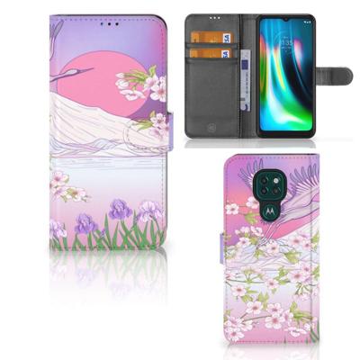 Motorola Moto G9 Play | E7 Plus | Telefoonhoesje | Met pasjeshouder | Bird Flying Motorola Moto G9 Play | E7 Plus | Telefoonhoesje | Met pasjeshouder | Bird Flying
