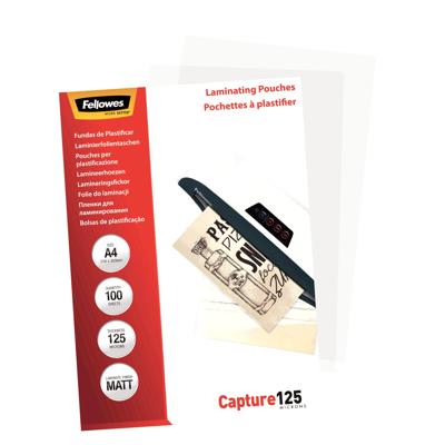 Fellowes lamineerhoes Capture125 ft A4, 250 micron (2 x 125 micron), pak van 100 stuks, mat