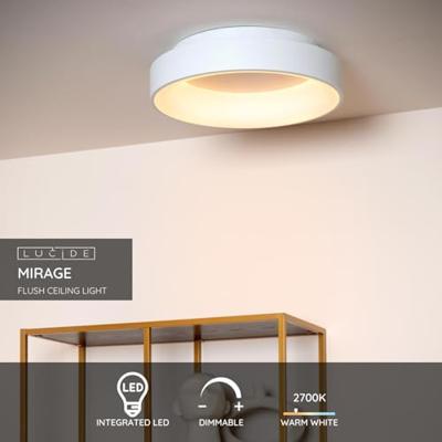 Lucide MIRAGE - Plafonnière - Ø 45 cm - LED Dimb. - 1x33W 2700K - Wit